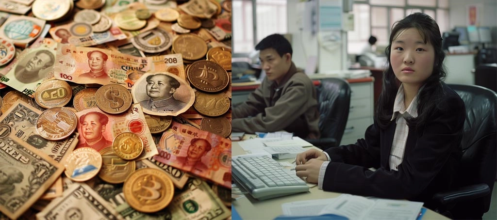 What is the average salary in China? Employee outsourcing in China