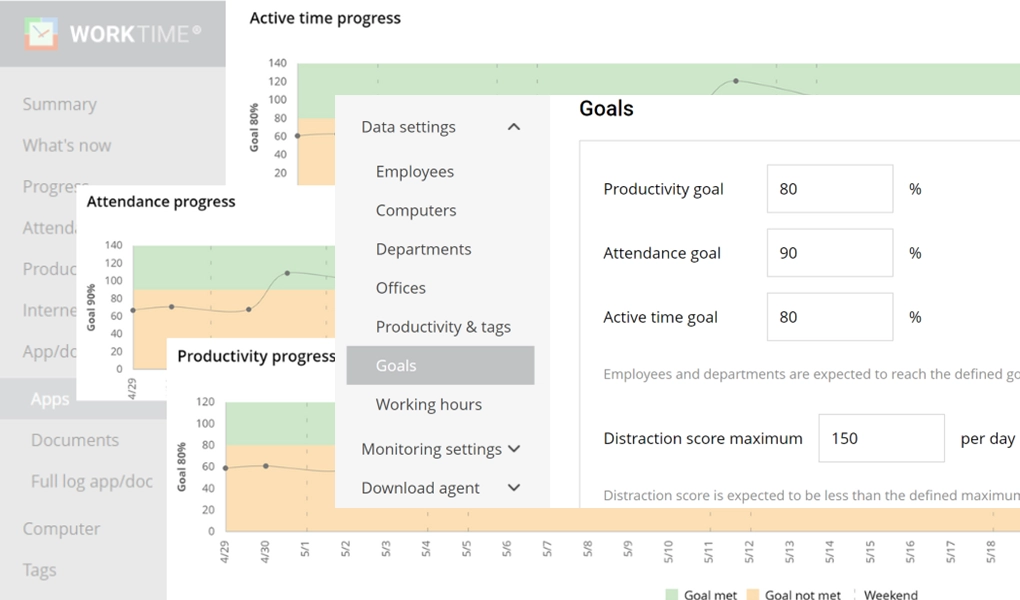 WorkTime goal tracker.