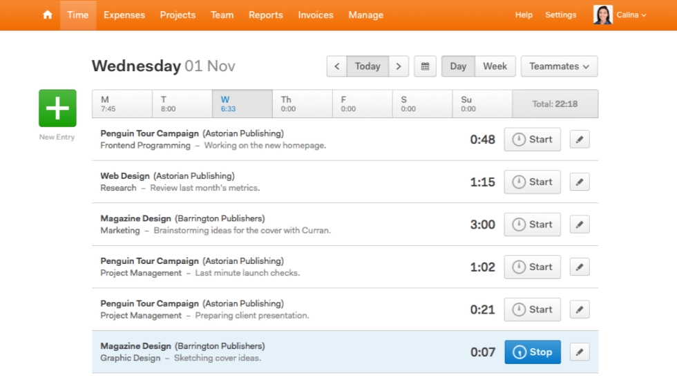 Harvest time tracking software overview