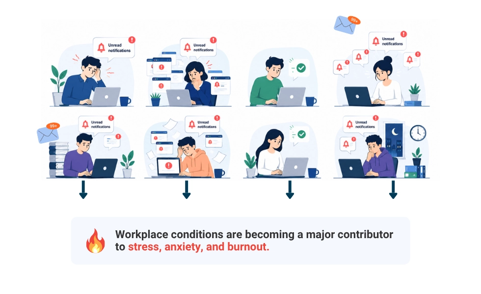 Riesgo de agotamiento de WorkTime en el lugar de trabajo.